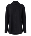 Camisa Alongada Viscolinho PRETA