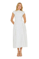 Vestido Midi De Bolinhas